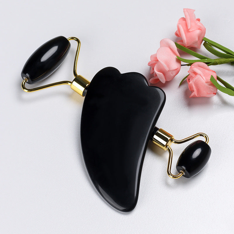 Set Rouleau de Jade & Gua Sha en Quartz Naturel | ABA HALL PURE