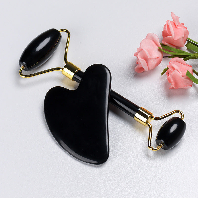 Set Rouleau de Jade & Gua Sha en Quartz Naturel | ABA HALL PURE