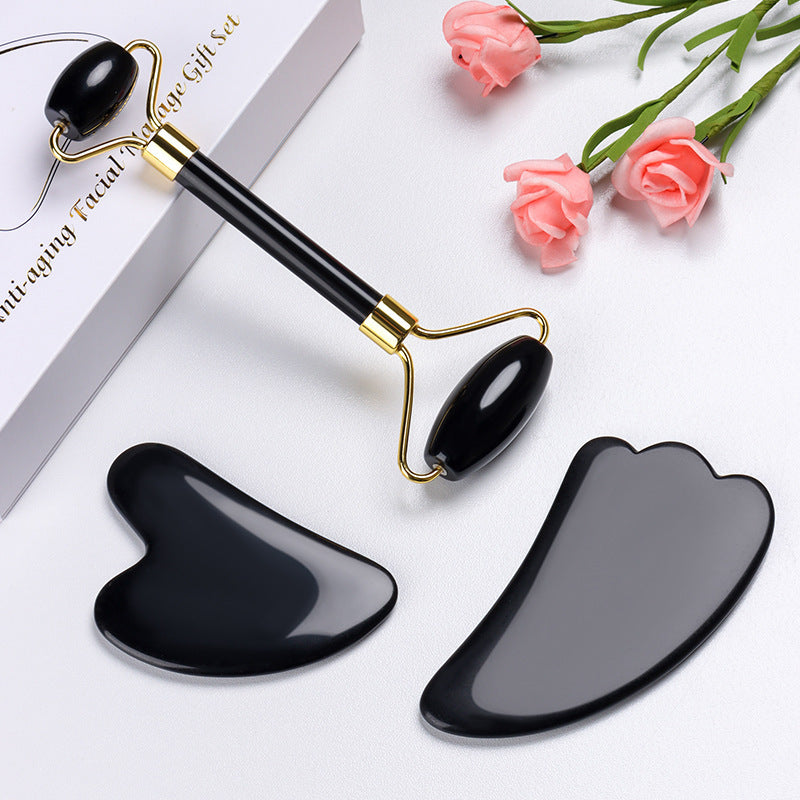 Set Rouleau de Jade & Gua Sha en Quartz Naturel | ABA HALL PURE