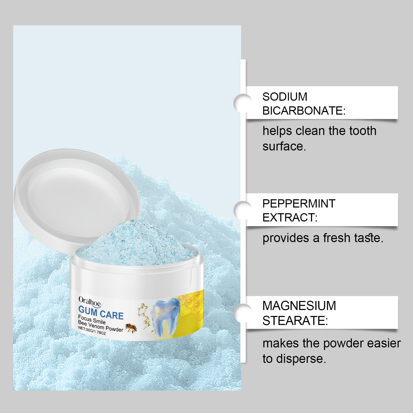 Daily Portable Breath Care Toothpowder – Refreshing Breath & Gum Care