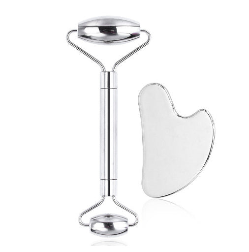 Set Rouleau de Jade & Gua Sha en Quartz Naturel | ABA HALL PURE